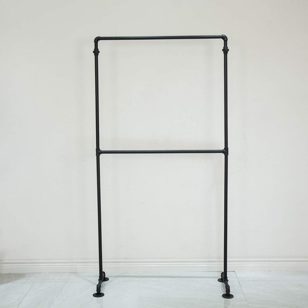 2-Tier Industrial Pipe Garment Rack