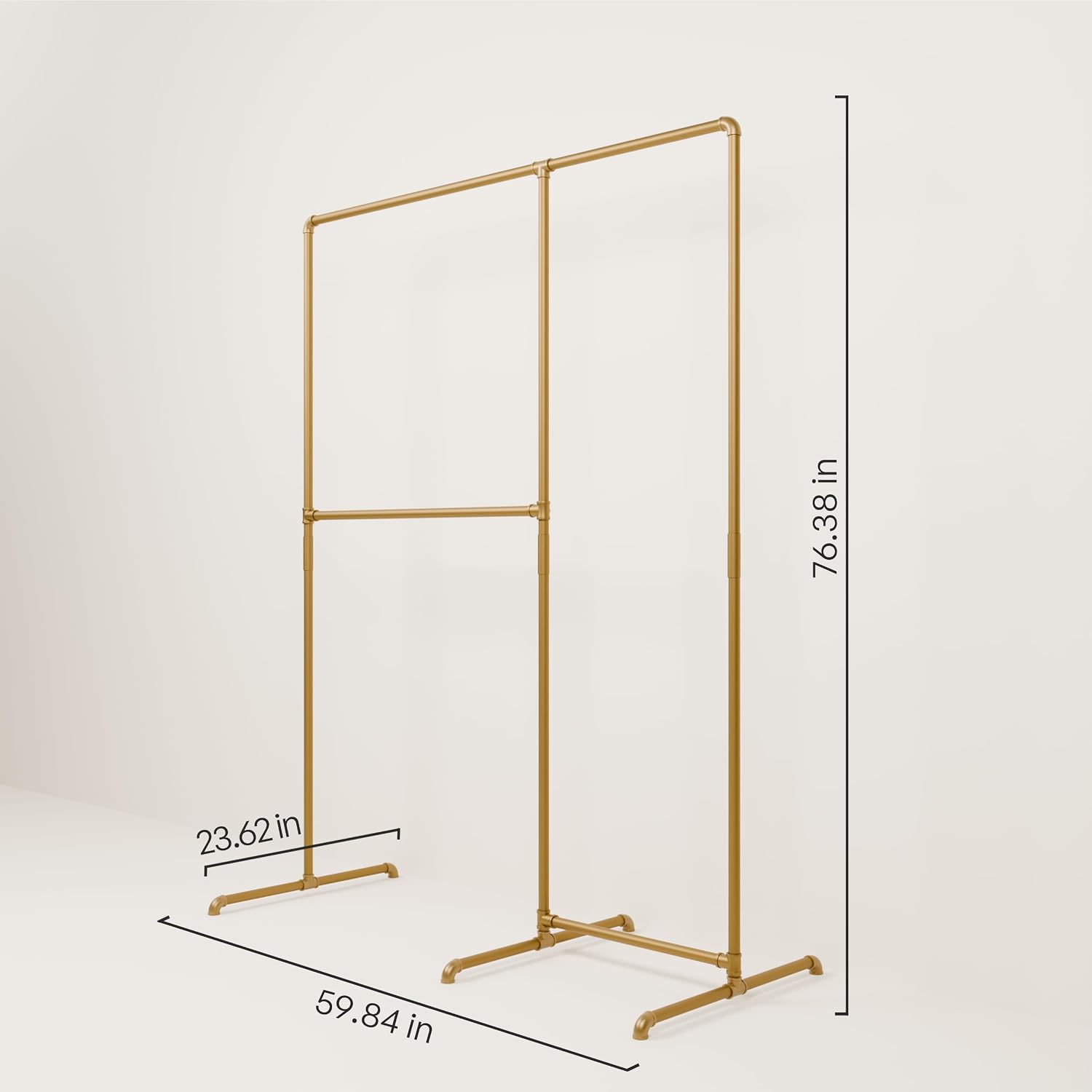 Double Rail Industrial Metal Garment Rack