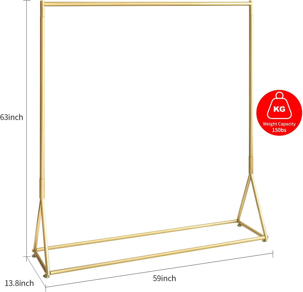 Modern Gold Pipe Freestanding Garment Rack