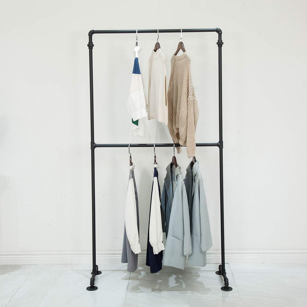 2-Tier Industrial Pipe Garment Rack