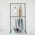 2-Tier Industrial Pipe Garment Rack