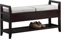 Cushioned Flip-Top Entryway Shoe Storage Bench