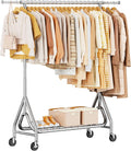 Rolling Heavy Duty Metal Garment Rack