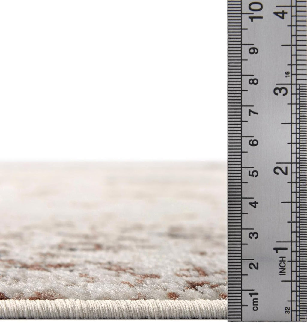 Easy Clean Beige Accent Rug