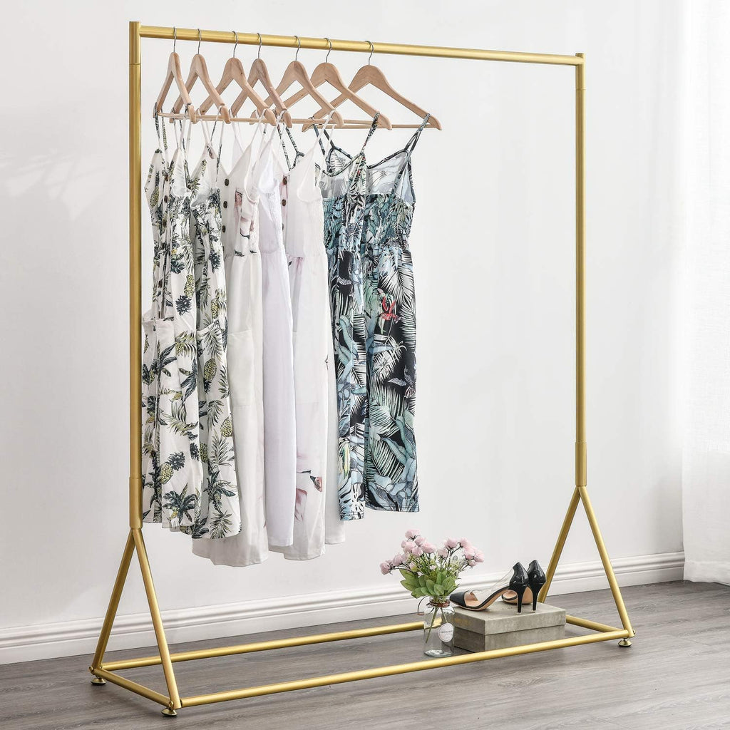 Modern Gold Pipe Freestanding Garment Rack
