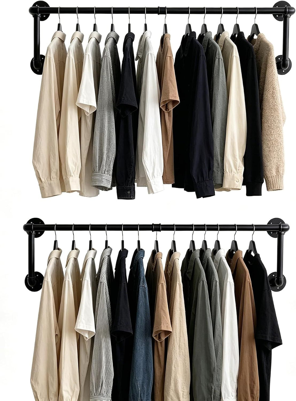 Wall Mounted Metal Hanging Garment Rod