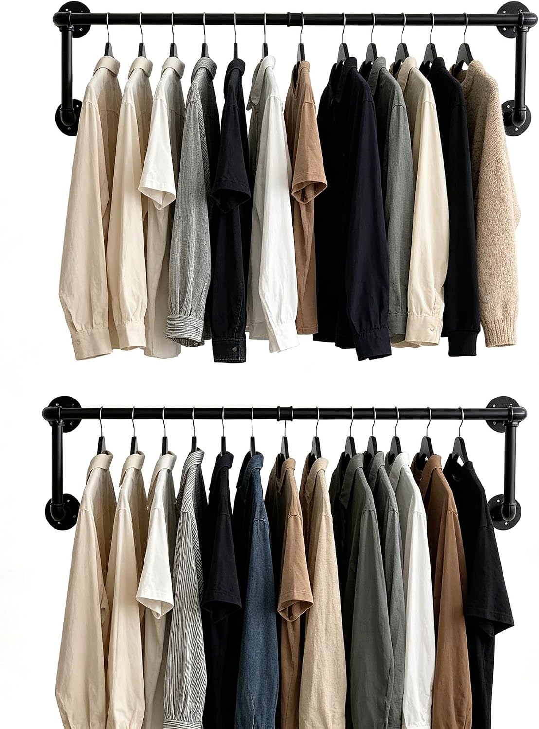 Wall Mounted Metal Hanging Garment Rod