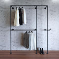 Wall Mounted Industrial Pipe Garment Rack