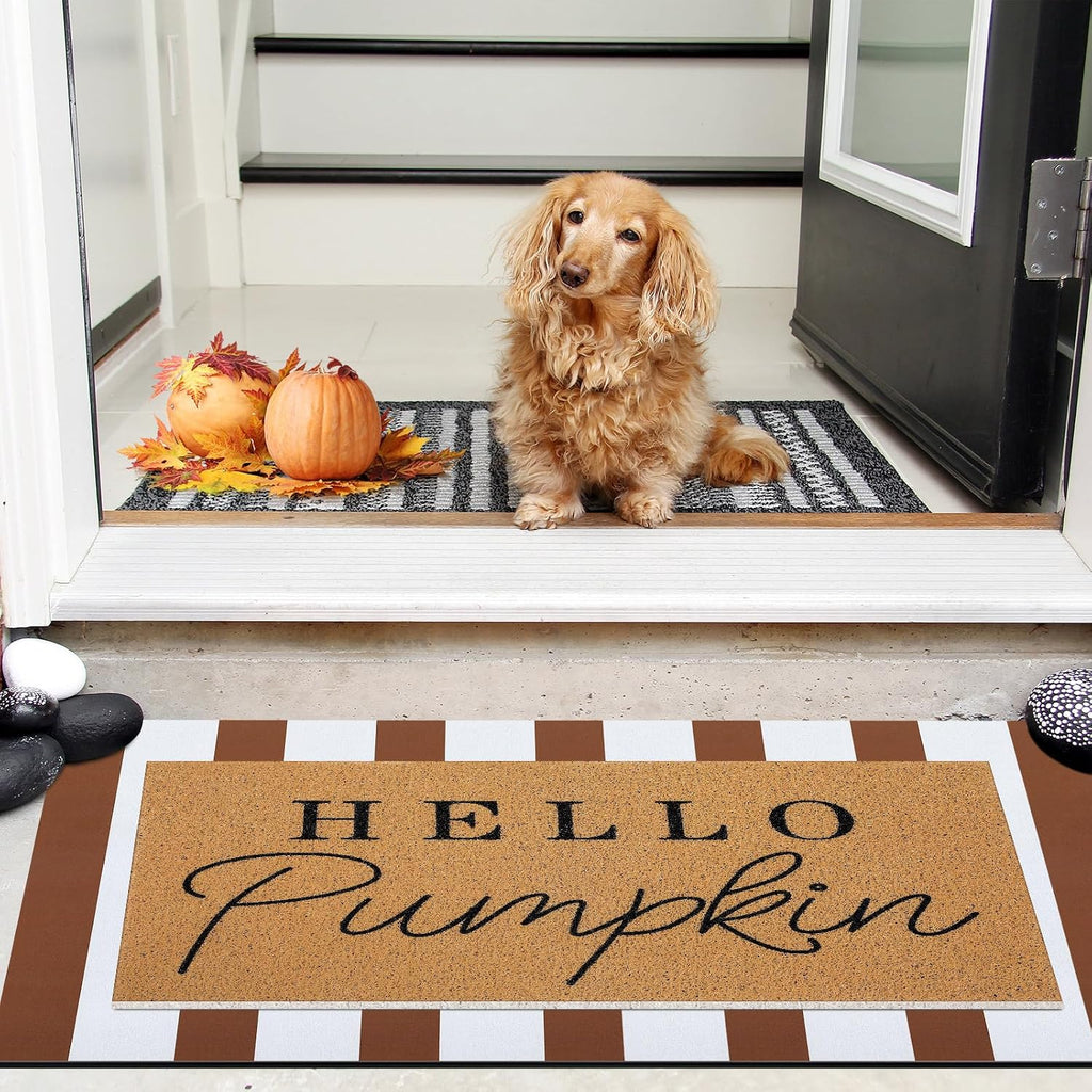 Hello Pumpkin Fall Layered Entryway Doormats