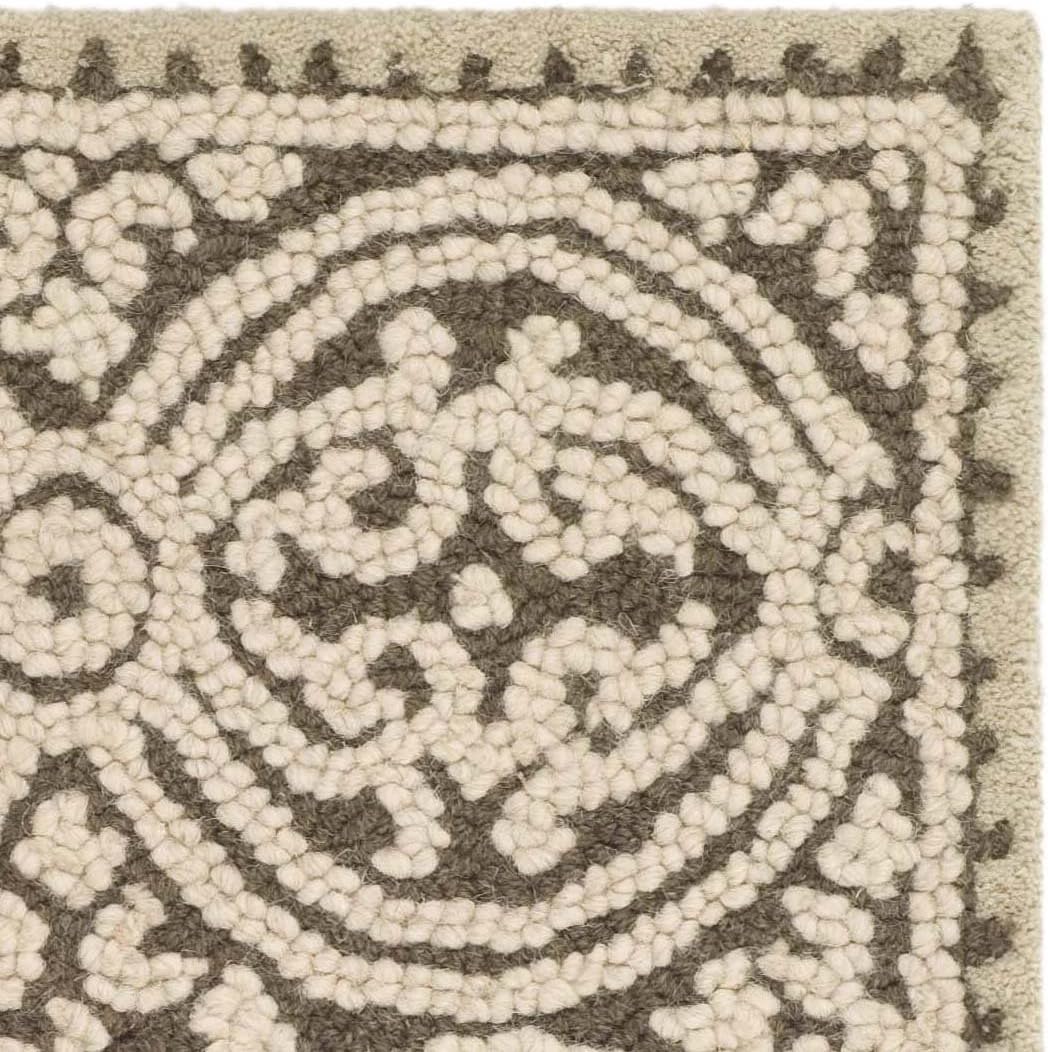 Tan Multi Handmade Wool Moroccan Accent Rug