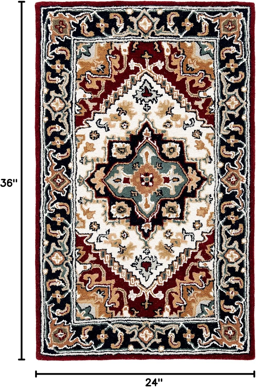 Handmade Oriental Wool Accent Rug