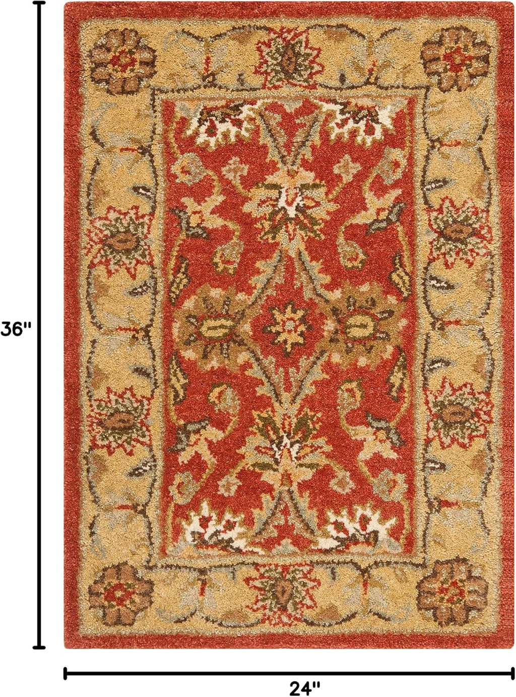 Traditional Oriental Wool Accent Rug