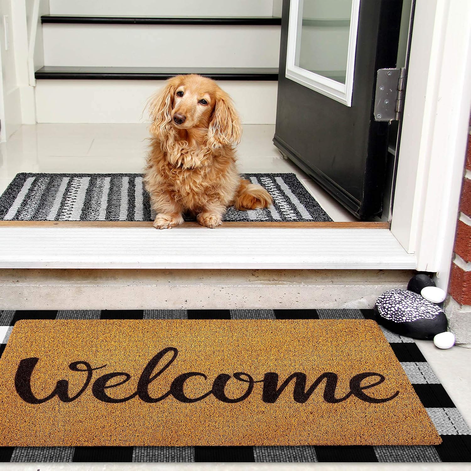 Buffalo Plaid Non Slip Entryway Doormat