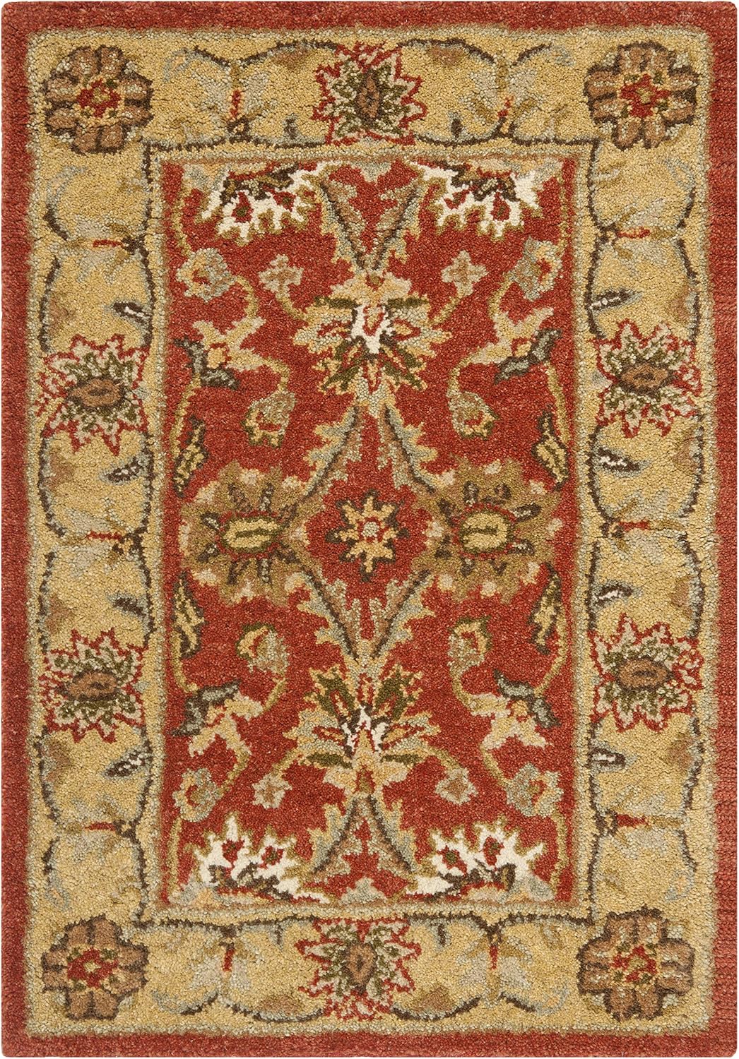 Traditional Oriental Wool Accent Rug